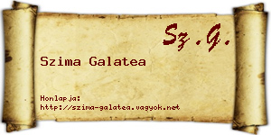 Szima Galatea névjegykártya